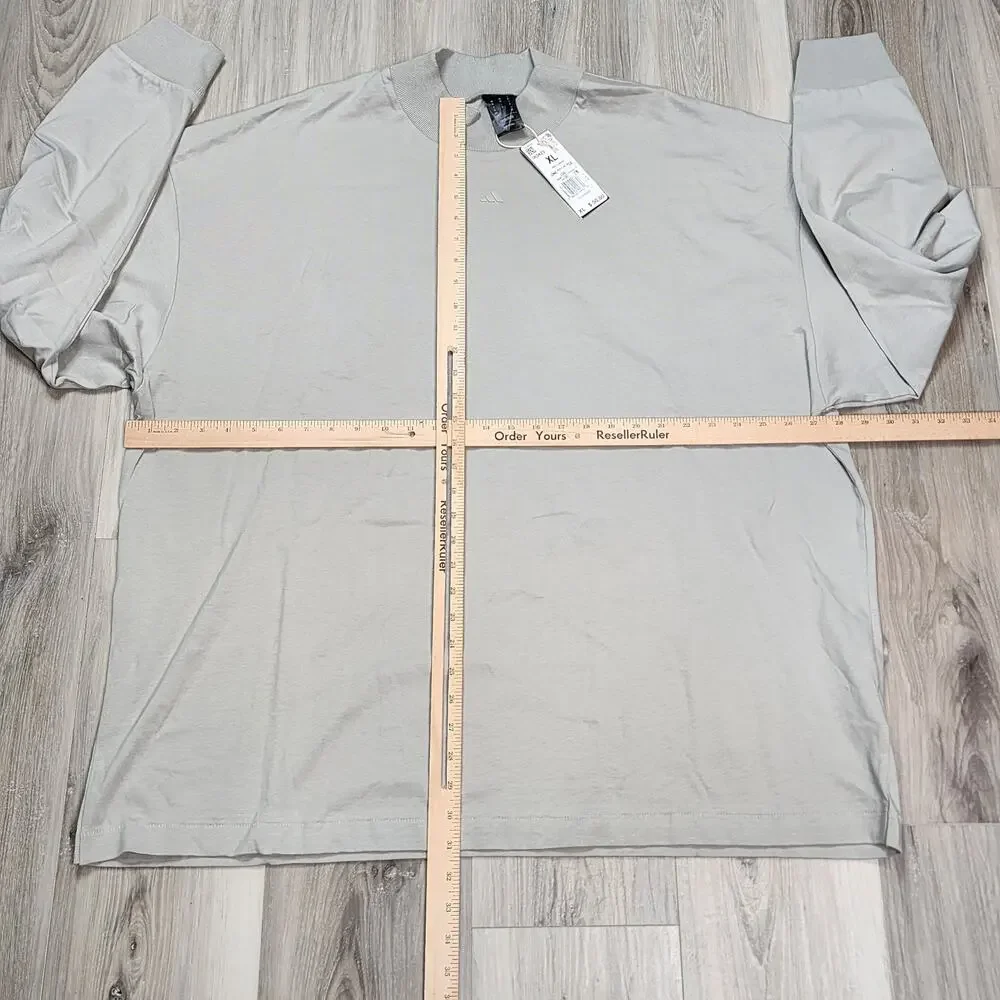 Adidas Tee Unisex XL Gray Basketball Long Sleeve New